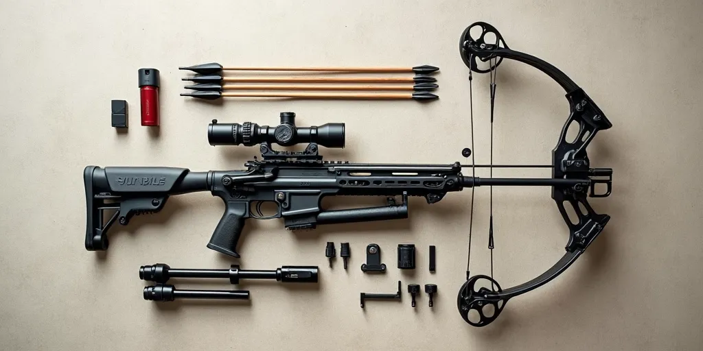 What accessories can be added to a compound bow for improved performance?