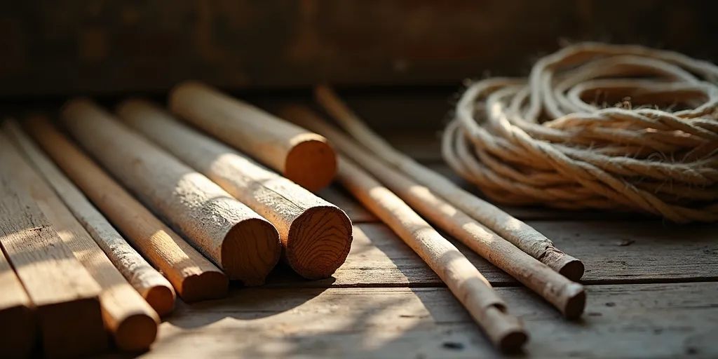 What materials are needed to make a bow for hunting?